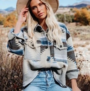 Jen & co Aztec button down jacket